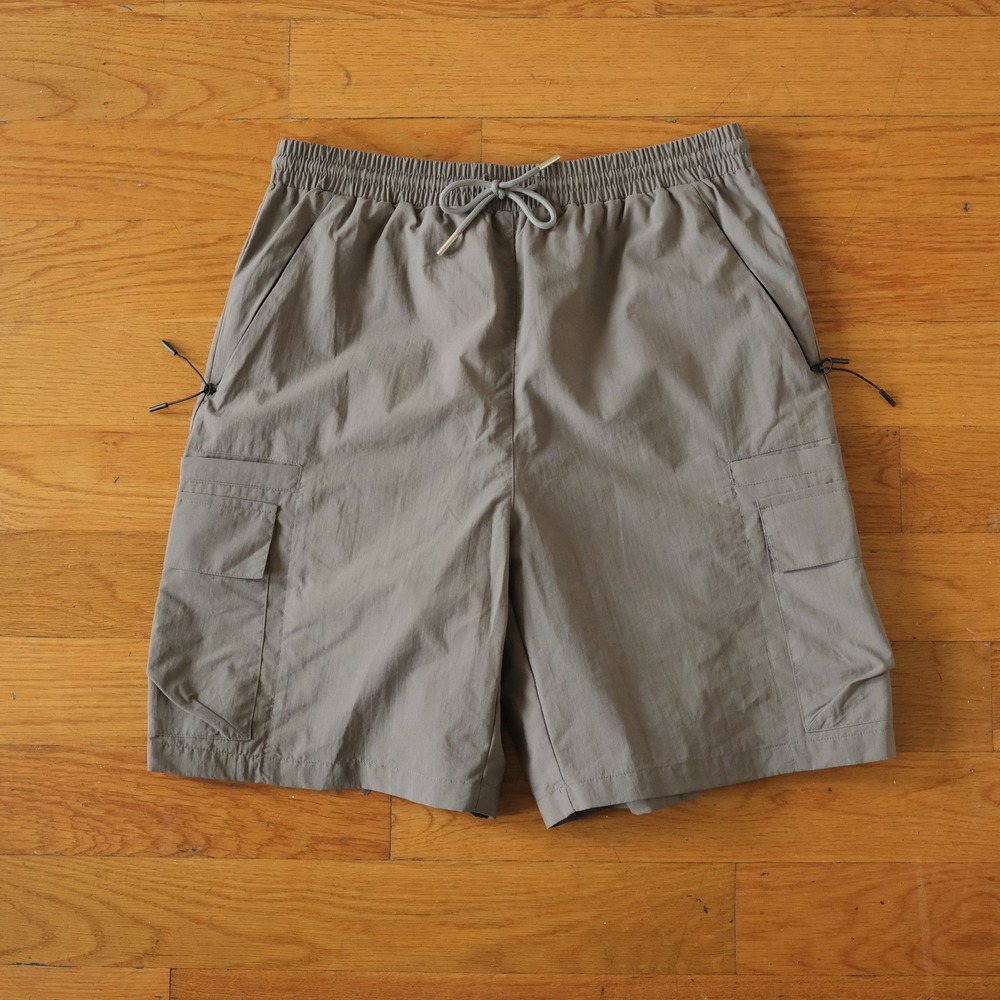 MNML Nylon Side Cargo Shorts Mens Grey Techwear Gorpcore Medium M V753